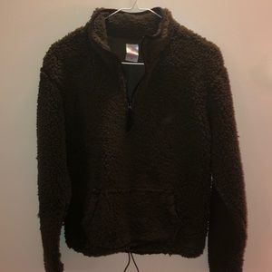 Fuzzy Zip up Sweater